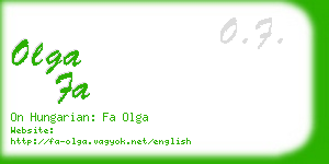 olga fa business card